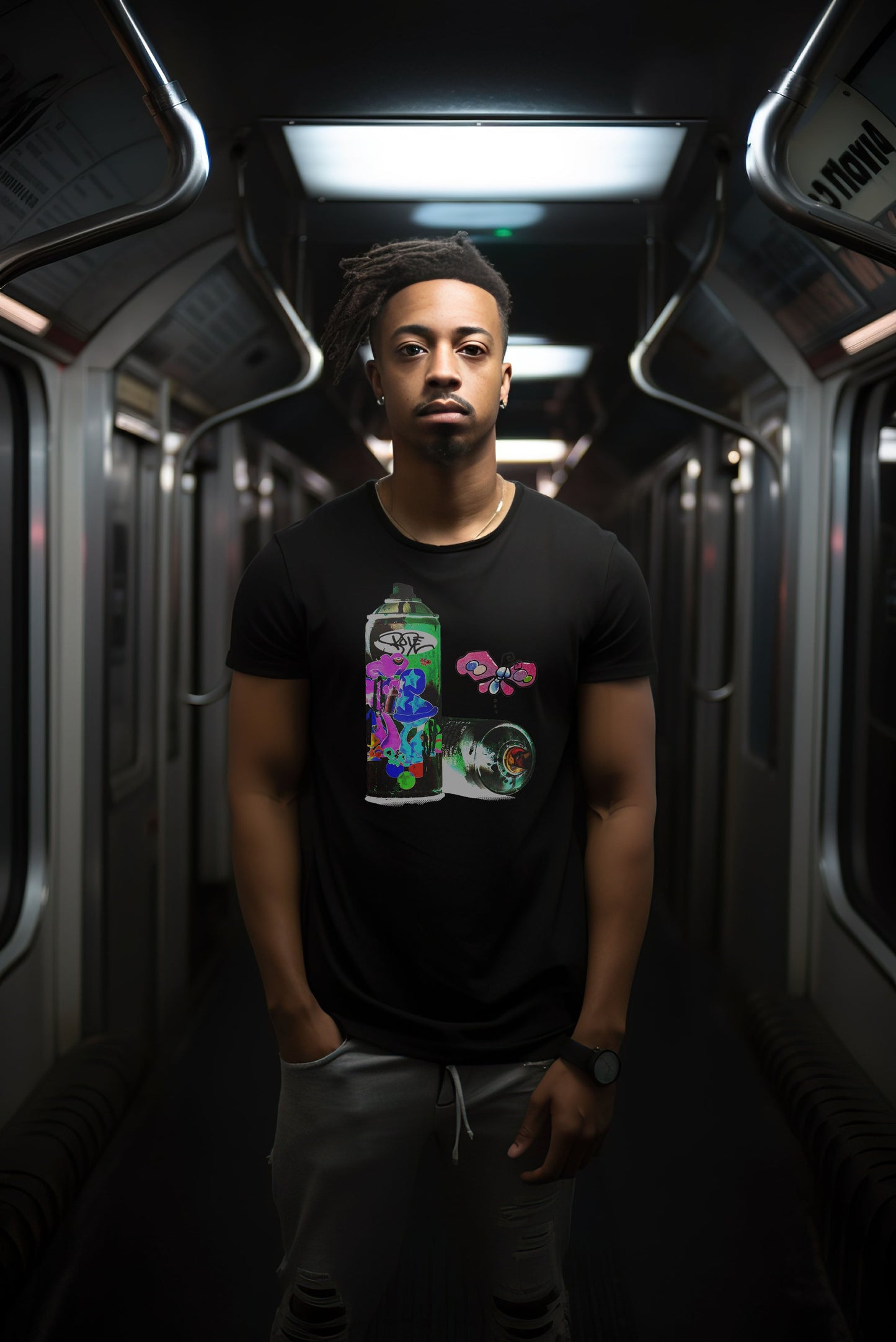 Bode Tour Spray Can Limited Edition Tee Black
