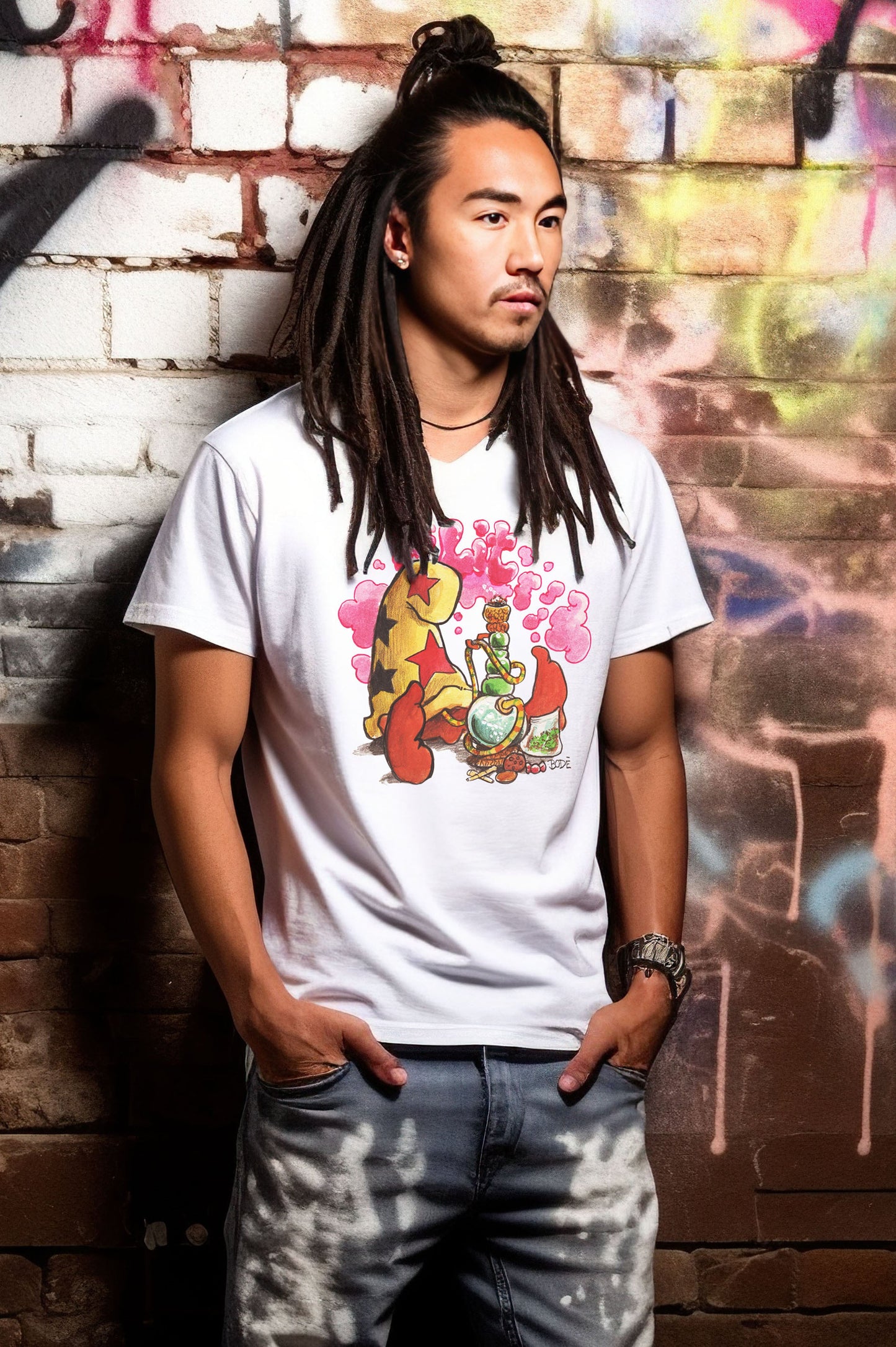 Bode It's Lit Cheech Limited Edition Tee White