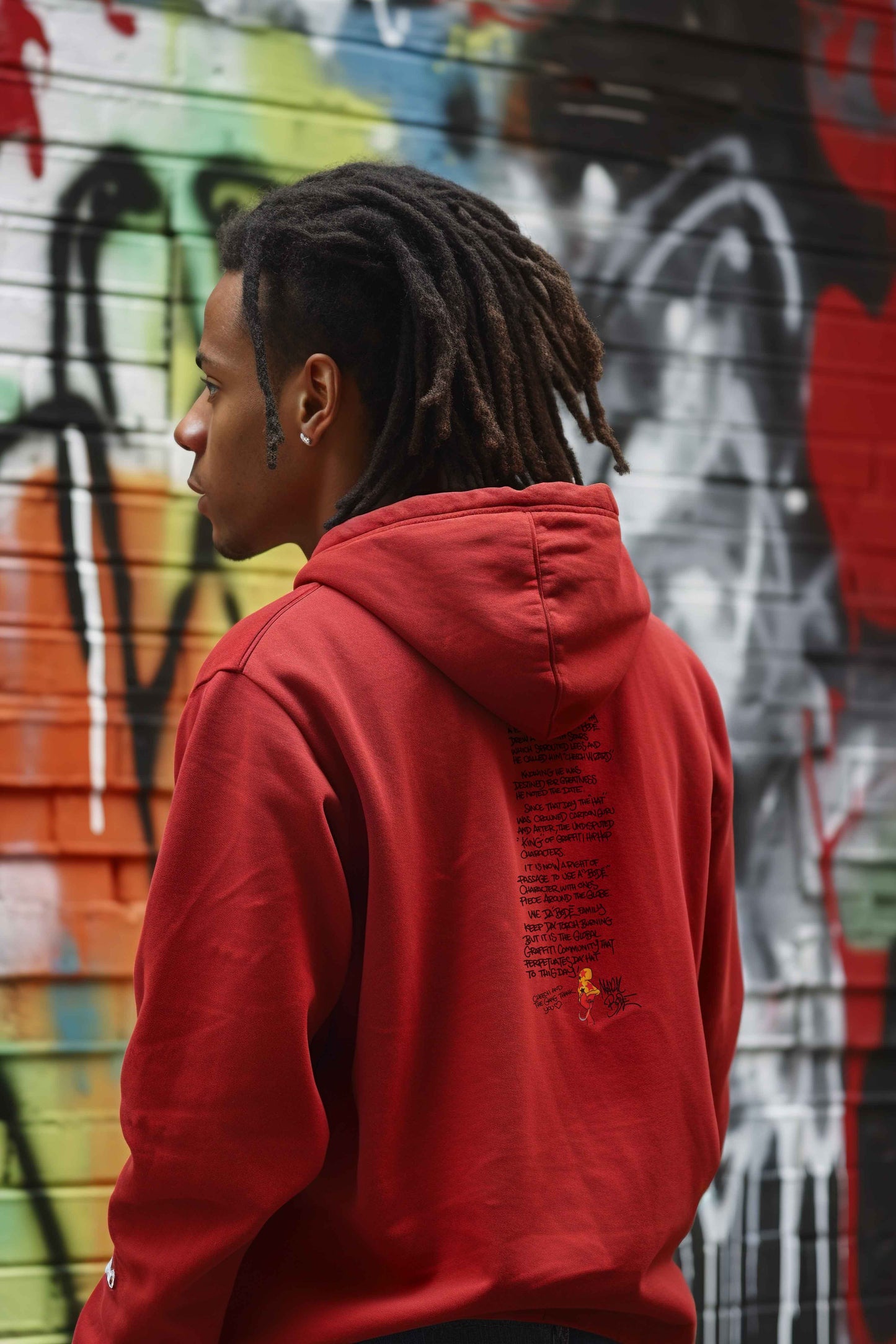 Bode "It's Lit" Cheech Limited Edition Double-Sided Heavy Blend Red Hoodie