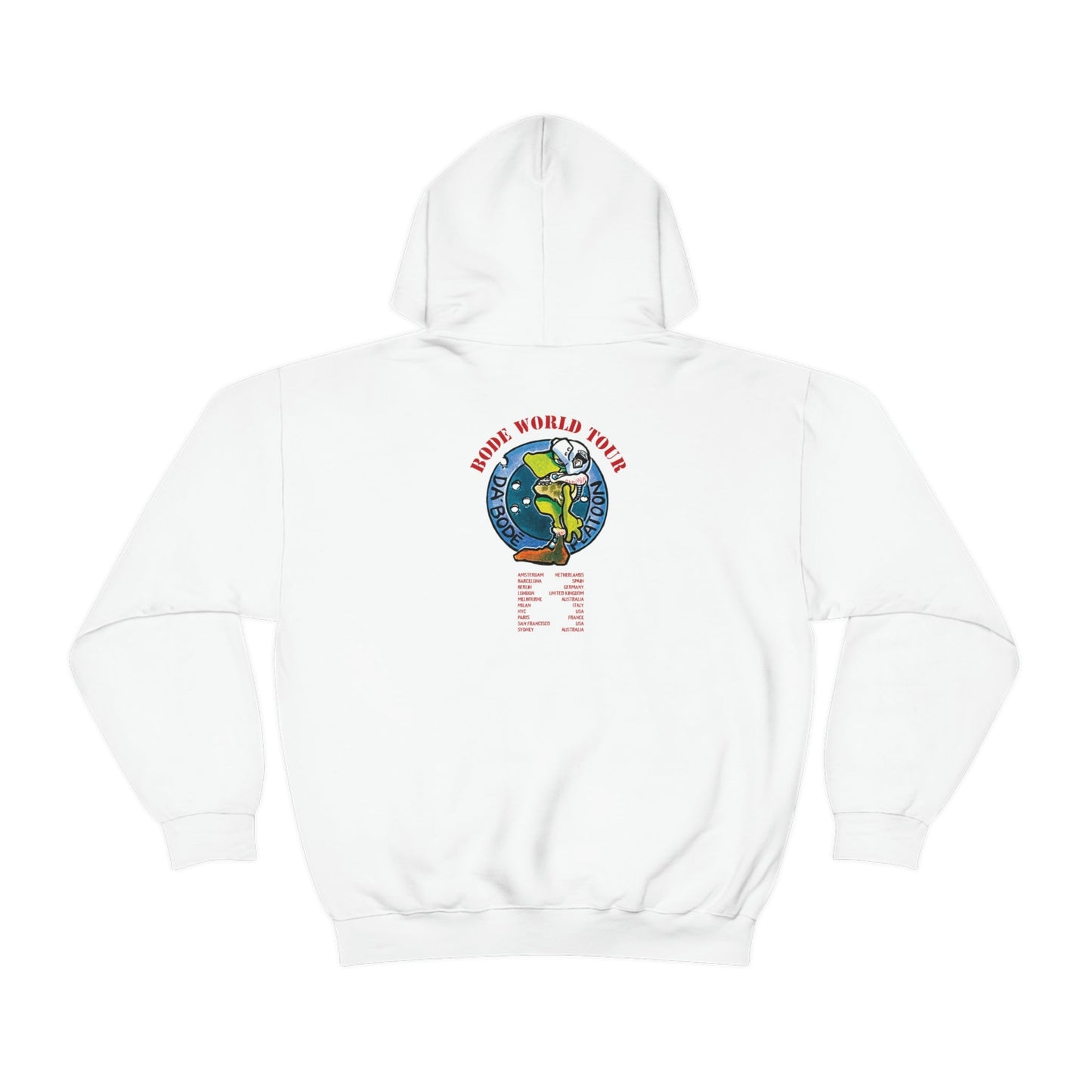 Bode Tour Spray Can Limited Edition Double-Sided Hoodie White