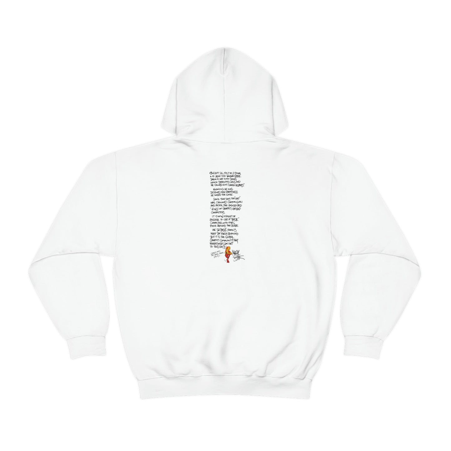 Bode Classic Da'Lizard Limited Edition Double-Sided Hoodie White