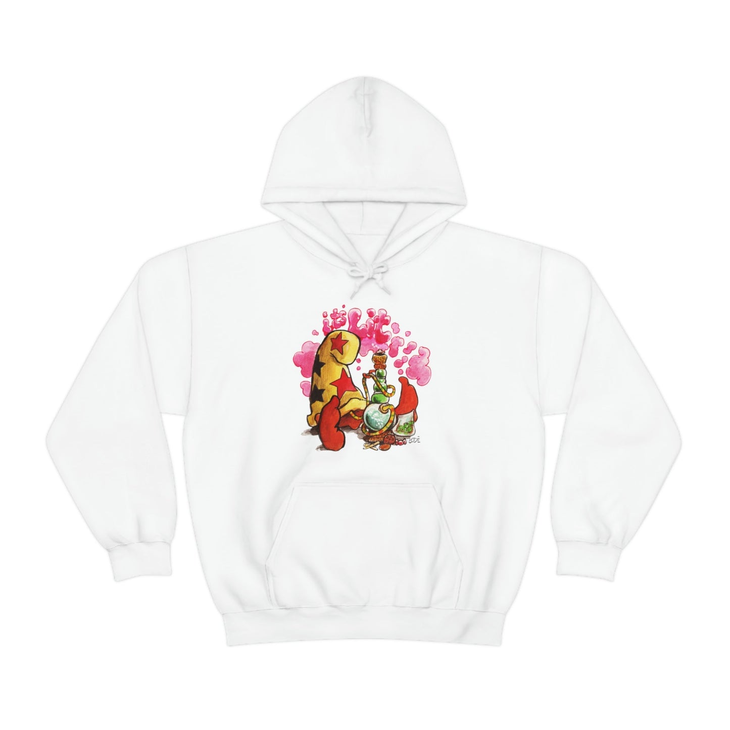 Bode "It's Lit" Cheech Limited Edition Double-Sided Heavy Blend White Hoodie