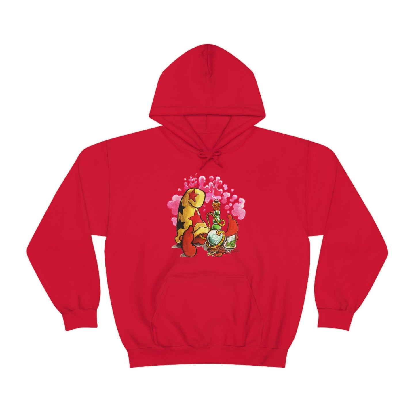 Bode "It's Lit" Cheech Limited Edition Double-Sided Heavy Blend Red Hoodie