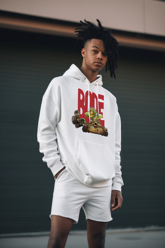 Bode World Tour "Tanking Around" Limited Edition Double Sided Hoodie White