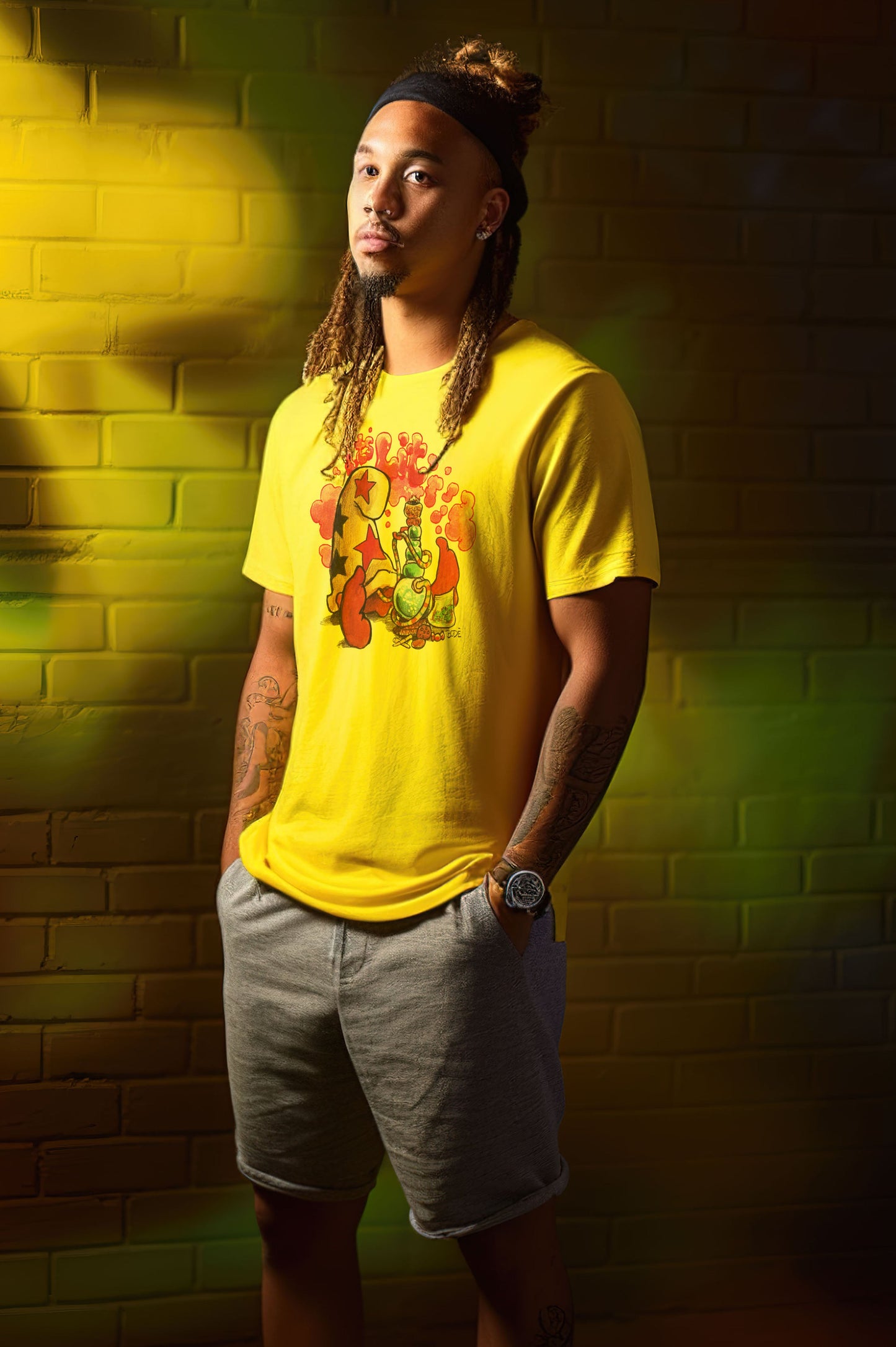 Bode It's Lit Cheech Limited Edition Tee Yellow